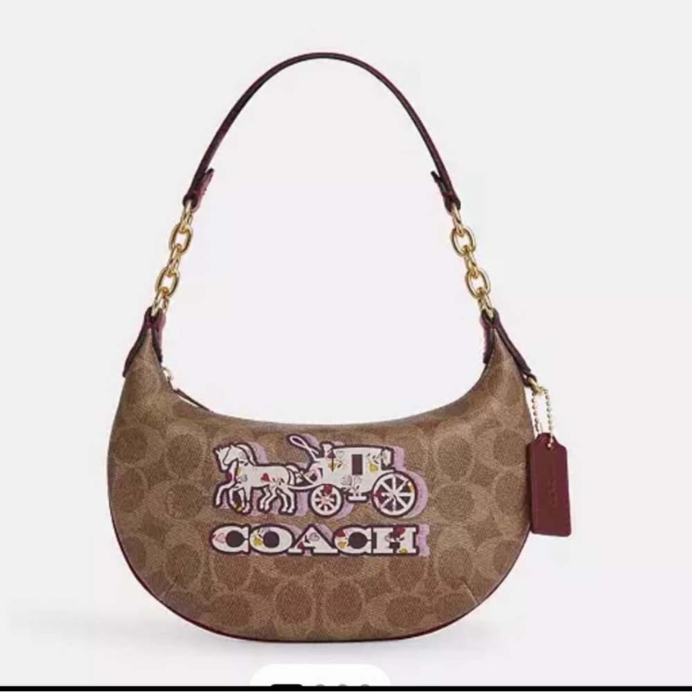 Coach Mini Payton Bag In Signature Canvas With Horse And Carriage Print